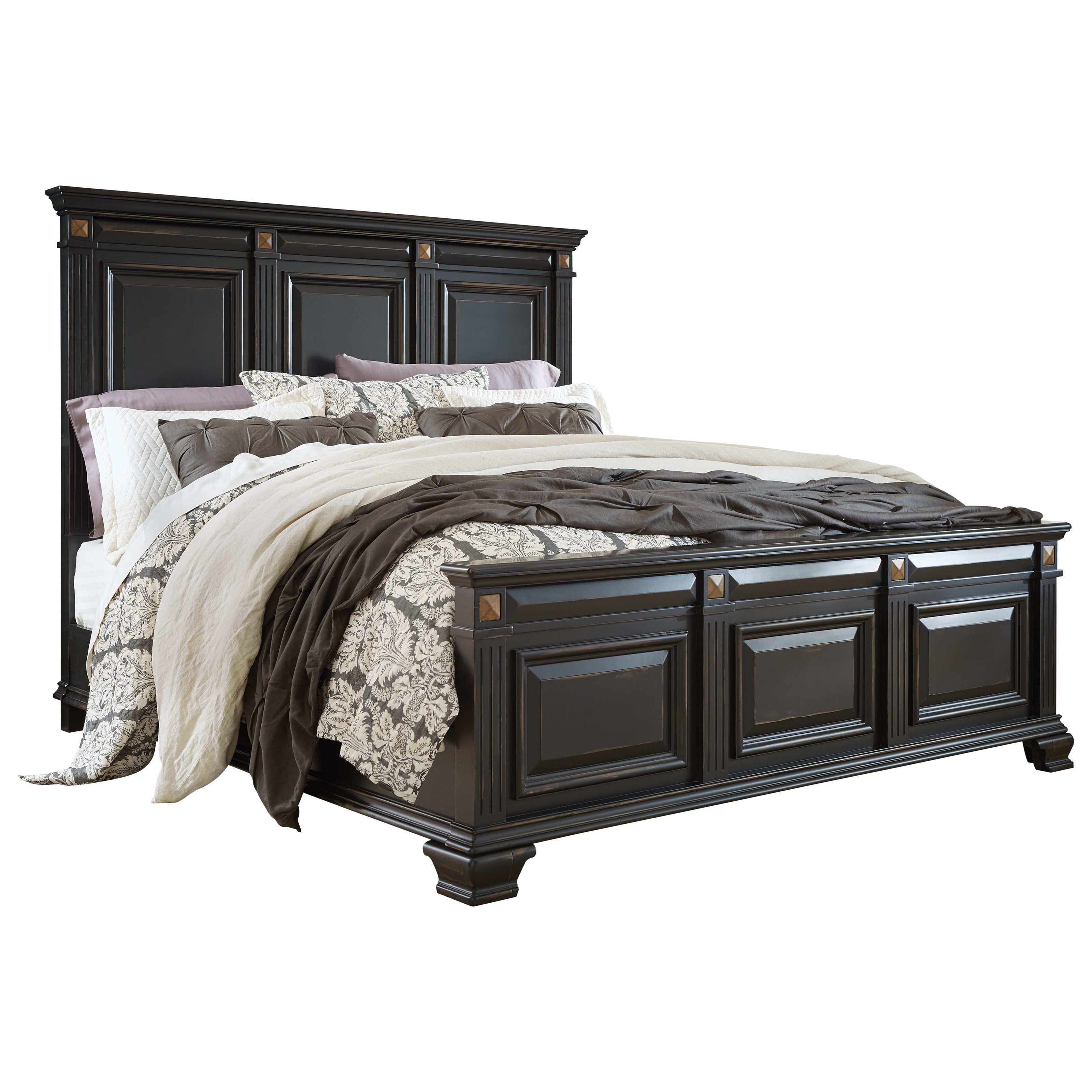 Standard Furniture Passages Regal Queen Panel Bed with Medallion Bed